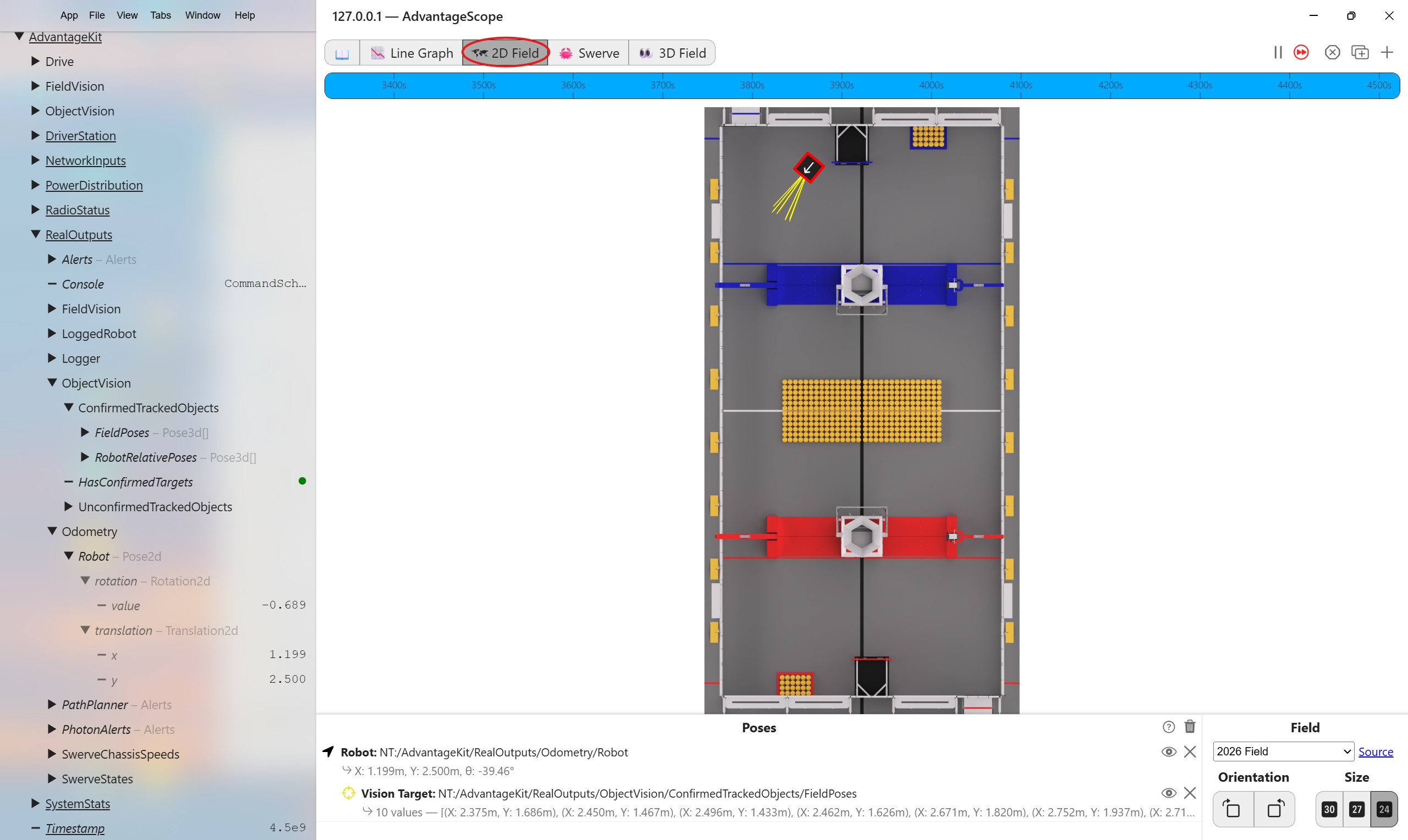 AdvantageScope 2D Object Detection