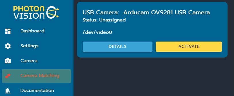 Activate camera